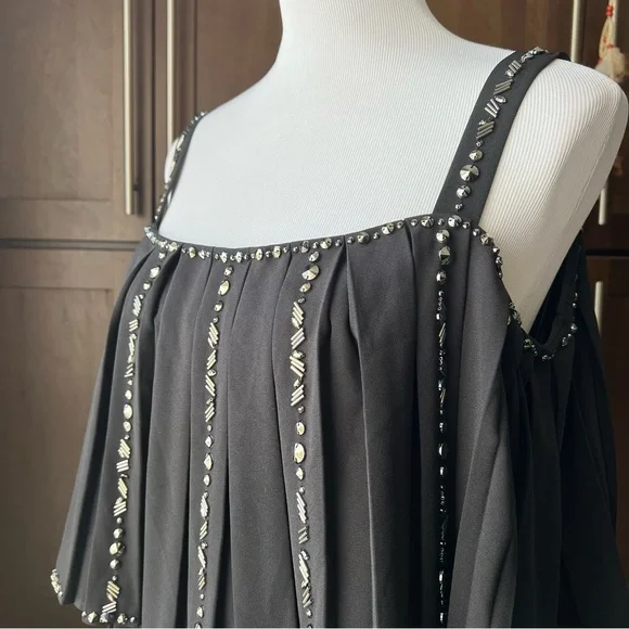 Ted Baker $439 Meltea Embellished Tired Two Way Dress US10